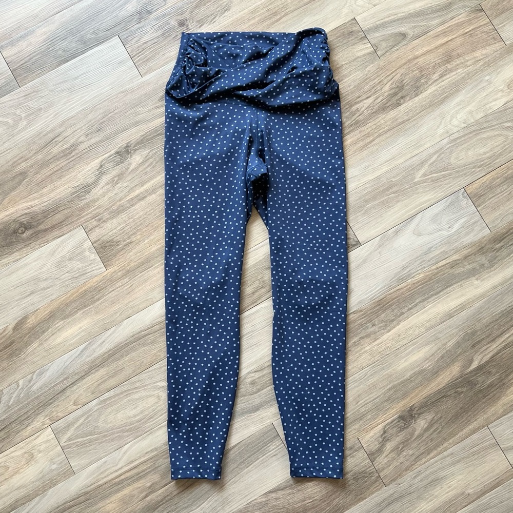 Nike High Waisted Polka Dot 7/8 Length Yoga Workout Running Tights Leggings